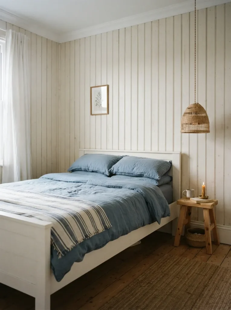 Beadboard Paneling Accent - 17 Stylish Ways to Decorate a Bed Without a Headboard