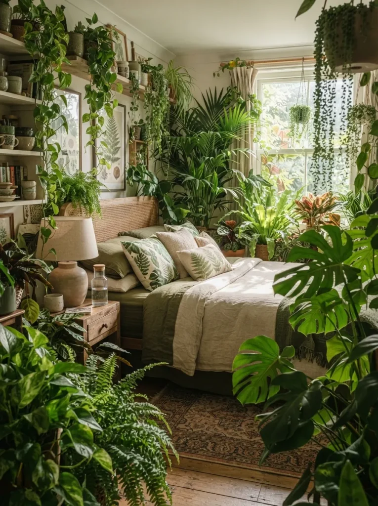 Biophilic Maximalism Style - 20 Spring Bedroom Ideas for a Fresh and Cozy Retreat