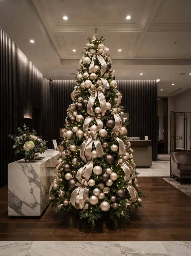 Boutique Hotel Look - 20 Christmas Tree Trends 2026 You'll Want to Try Now
