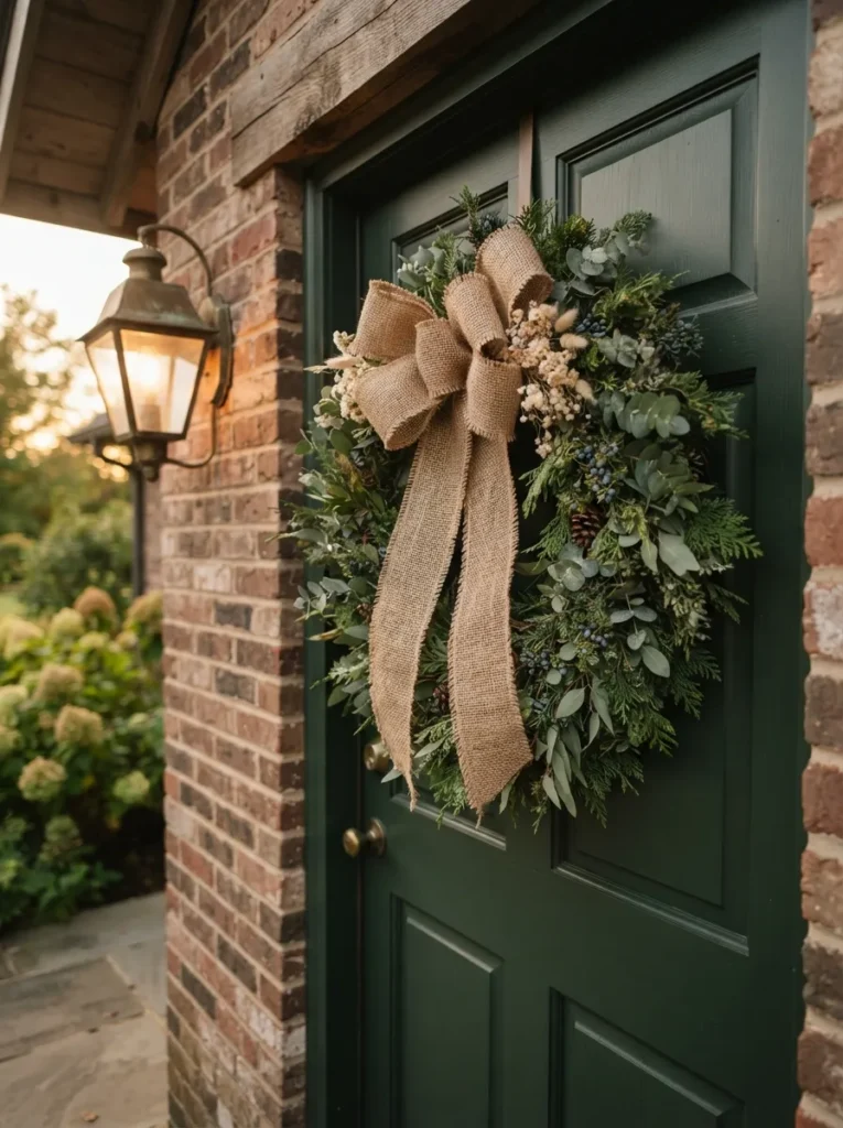 Burlap Bow Wreath - 18 Easter Wreath Ideas for a Charming Front Door Look