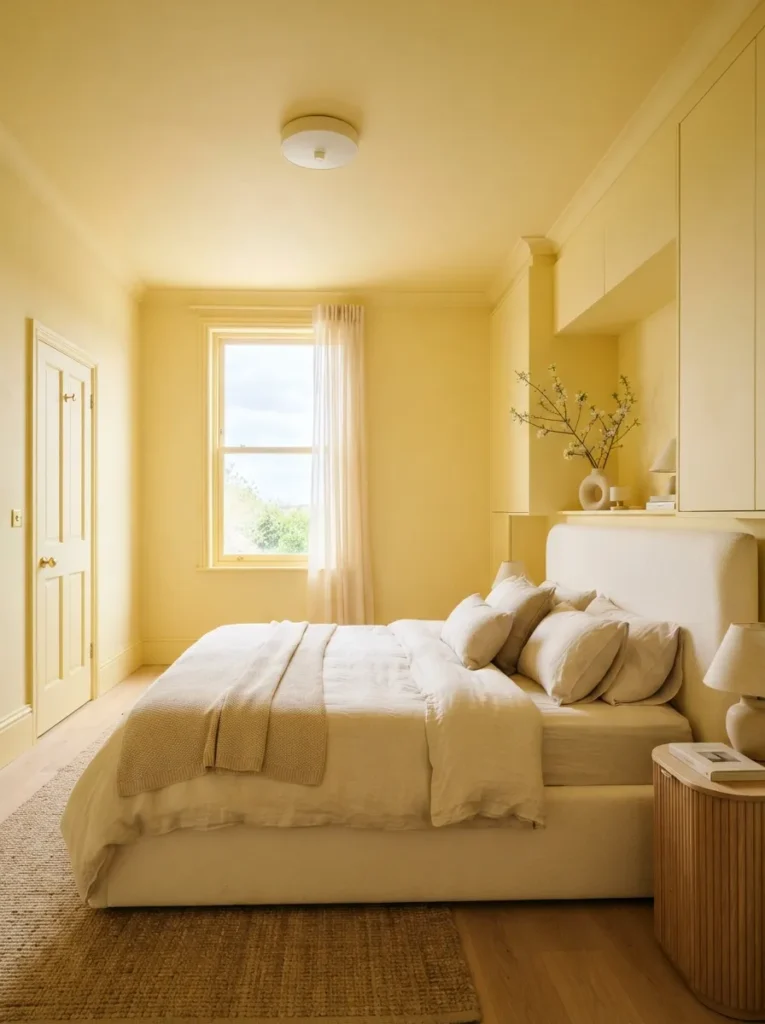 Butter Yellow Drenching - 20 Spring Bedroom Ideas for a Fresh and Cozy Retreat