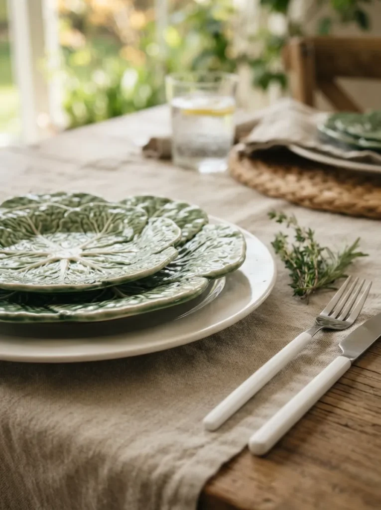 Cabbage-Leaf Plates - 20 Spring Table Decor Ideas for a Fresh Seasonal Setting