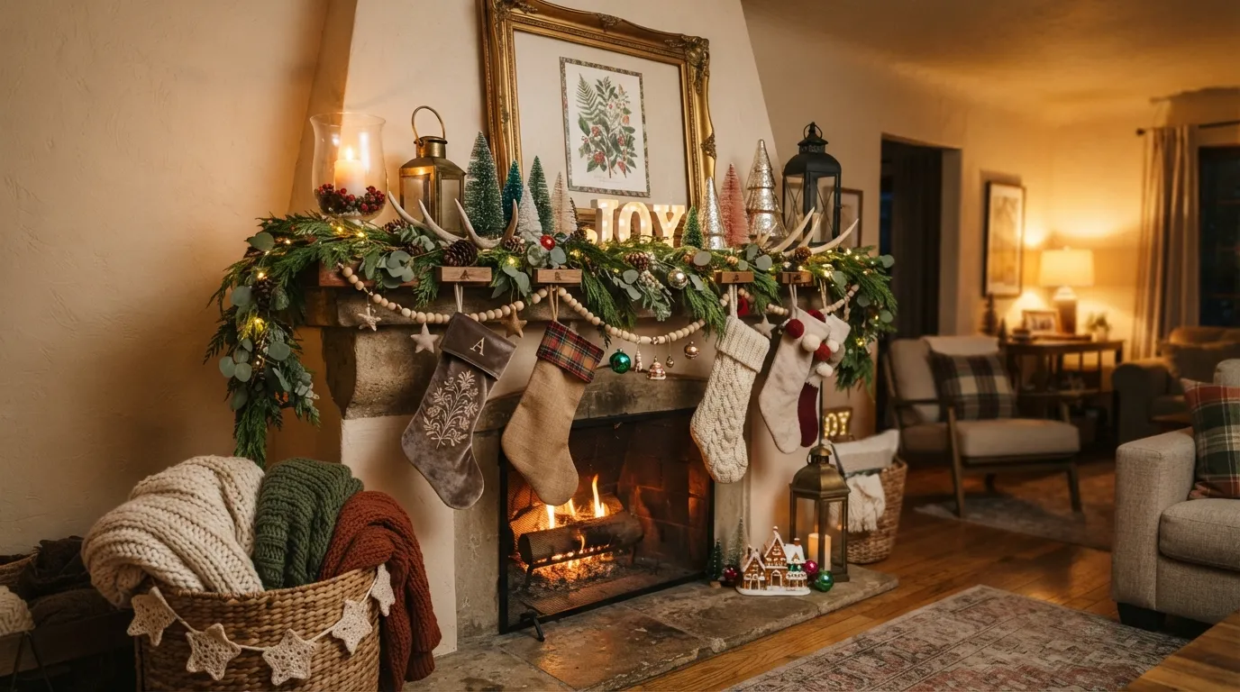 20 Christmas Mantel Ideas to Make Your Home Feel Cozy - Inspired Decoration
