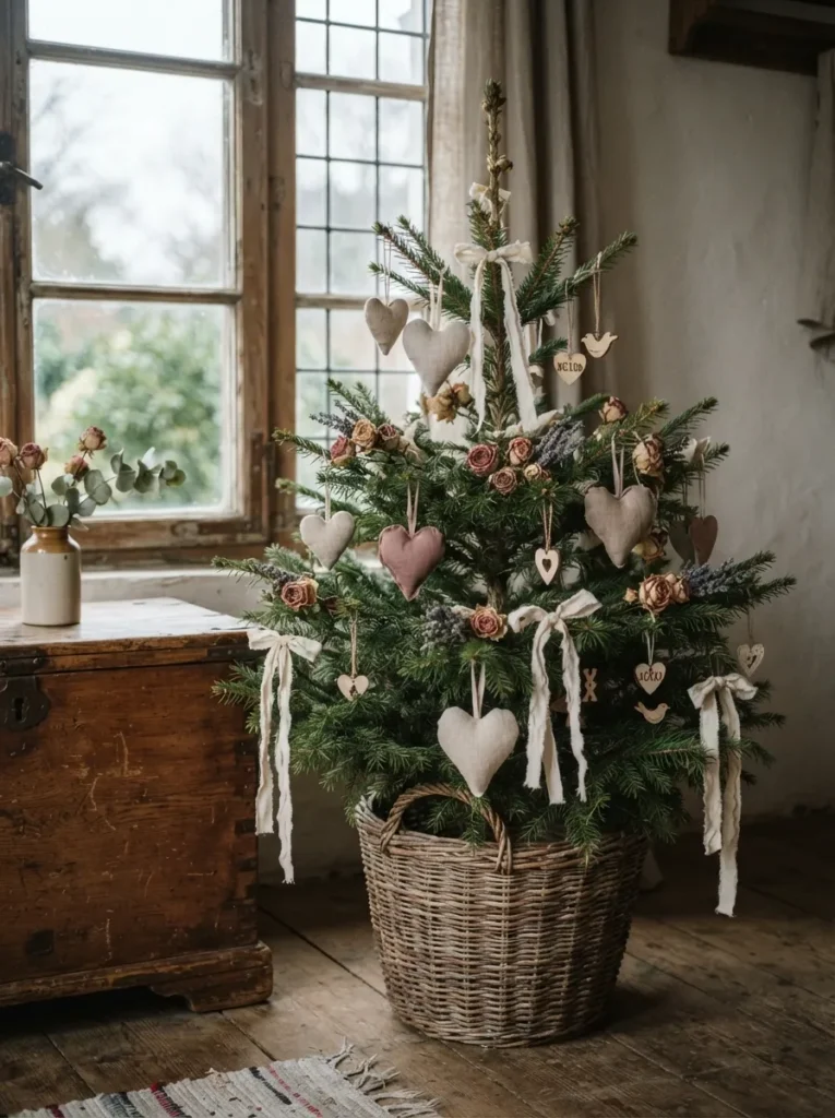 Christmas Tree Repurpose - 21 Farmhouse Valentine Decor Ideas for a Cozy Home