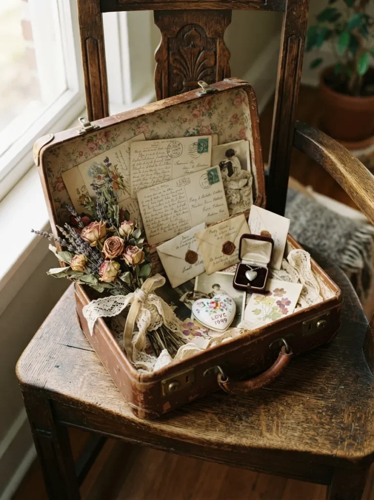 Compact Case Display - 16 Vintage Valentines Day Ideas for a Charming Home