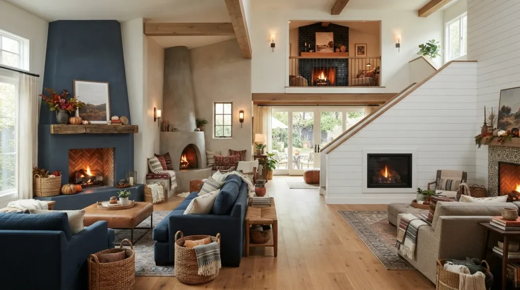 16 Corner Fireplace Ideas to Make Your Room Feel Cozy - Inspired Decoration