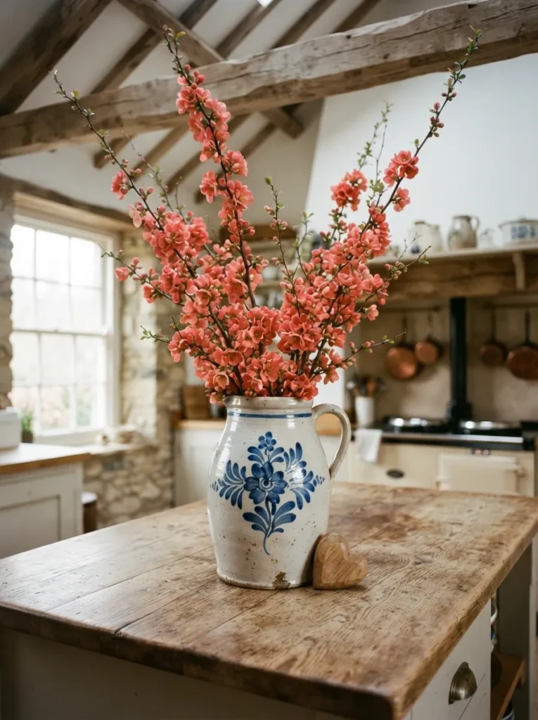 Crock Pitcher Branches - 21 Farmhouse Valentine Decor Ideas for a Cozy Home