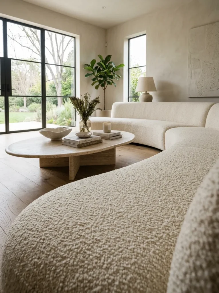 Curved Sofa Silhouette - 23 2026 Home Decor Trends to Refresh Your Space