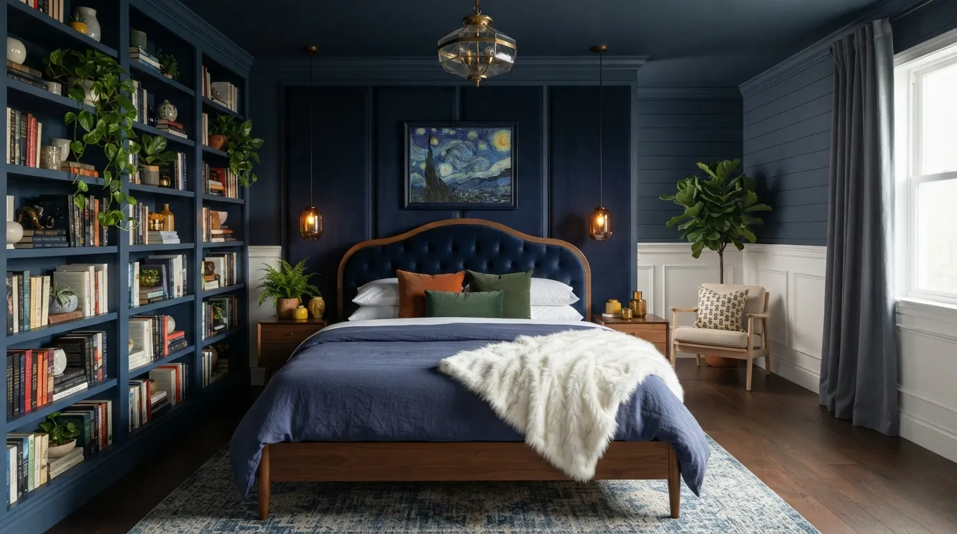 18 Dark Blue Bedroom Ideas for a Cozy Moody Retreat - Inspired Decoration