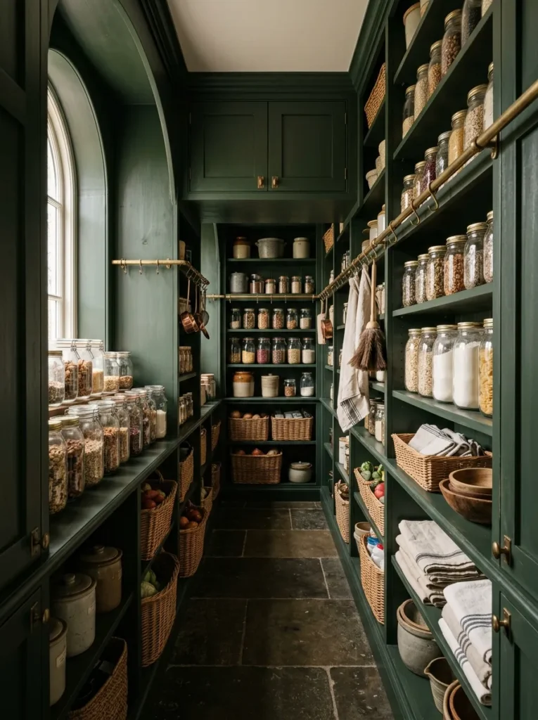 Dark Green Pantry - 19 Dark Green Kitchen Ideas for a Rich Modern Look