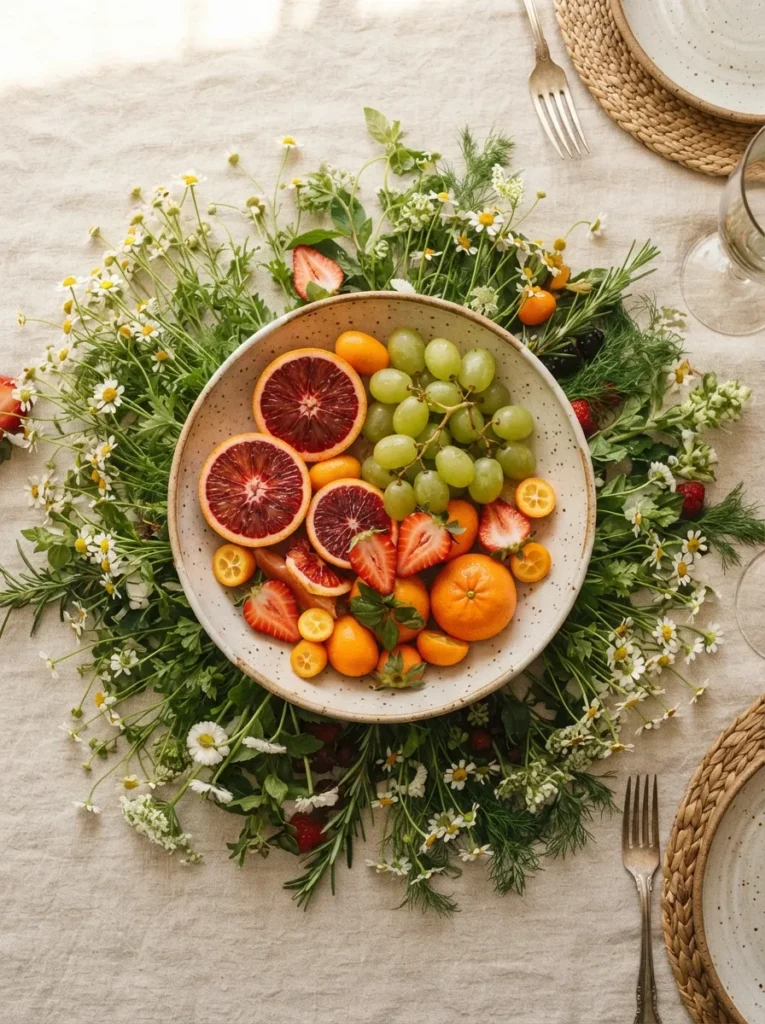 Edible Fruit Centerpiece - 17 Easter Flower Arrangements That Feel Fresh & Easy