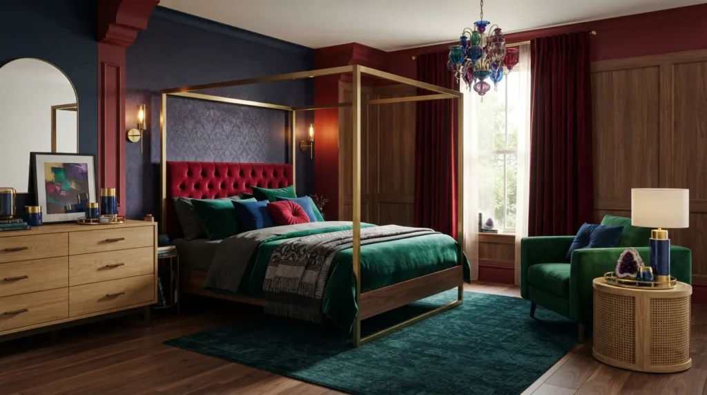 Emerald Bedding Accents For Jewel Tone Bedroom - 19 Jewel Tone Bedroom Ideas for a Luxe Cozy Retreat
