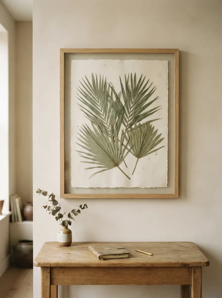 Framed Pressed Palms - 15 Palm Sunday Decorations to Make Your Home Feel Warm