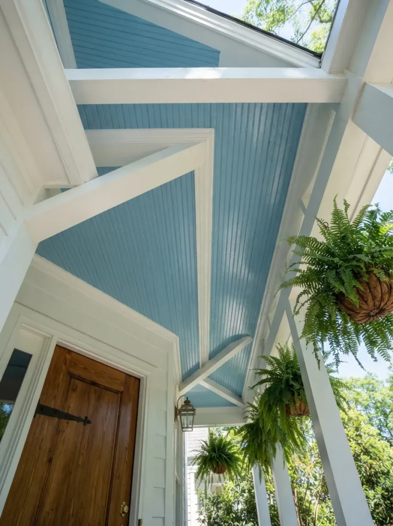 Haint Blue Ceiling - 22 Spring Front Porch Decor Ideas to Welcome the Season
