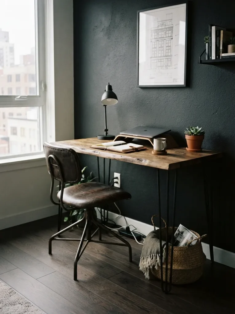 Hairpin Leg Desk - 19 Masculine Home Office Ideas That Feel Stylish and Refined