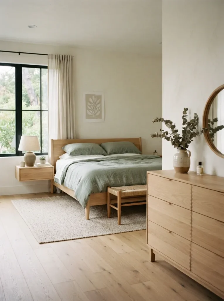 Light Oak Furniture - 22 Sage Green Bedroom Ideas for a Calm Modern Retreat