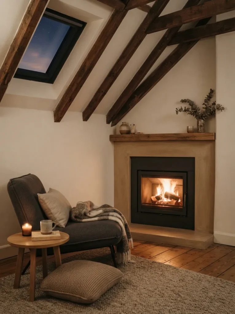 Loft Nook Fireplace - 16 Corner Fireplace Ideas to Make Your Room Feel Cozy