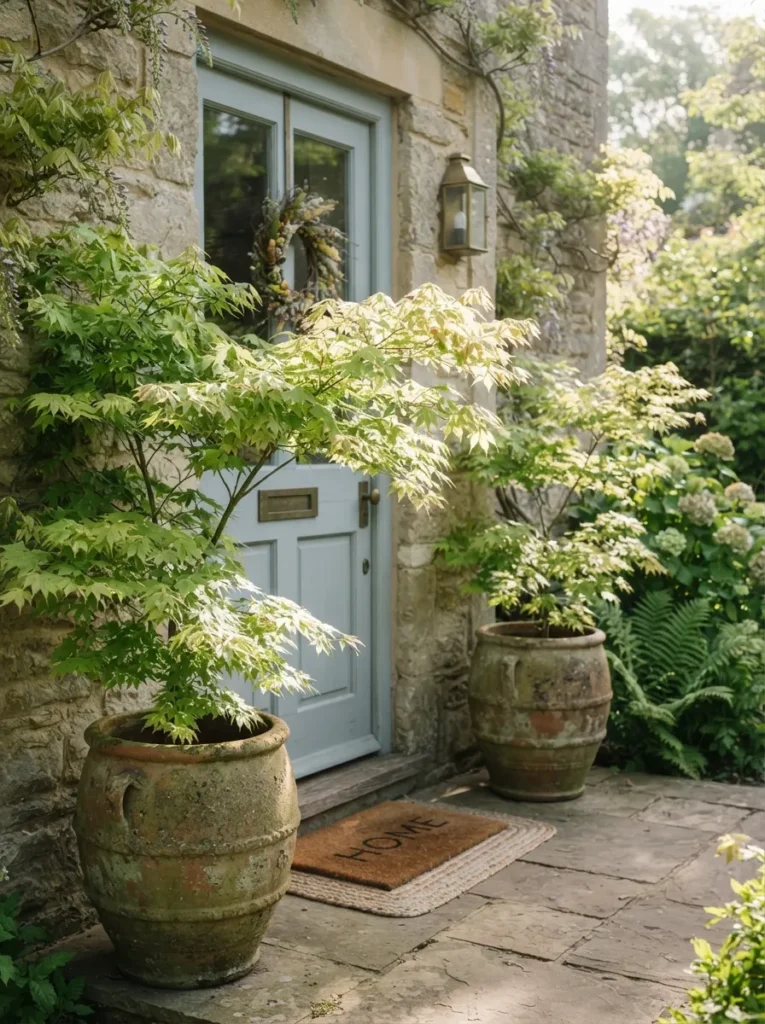 Maple Leaf Foliage - 17 Spring Front Door Decor Ideas to Welcome Spring