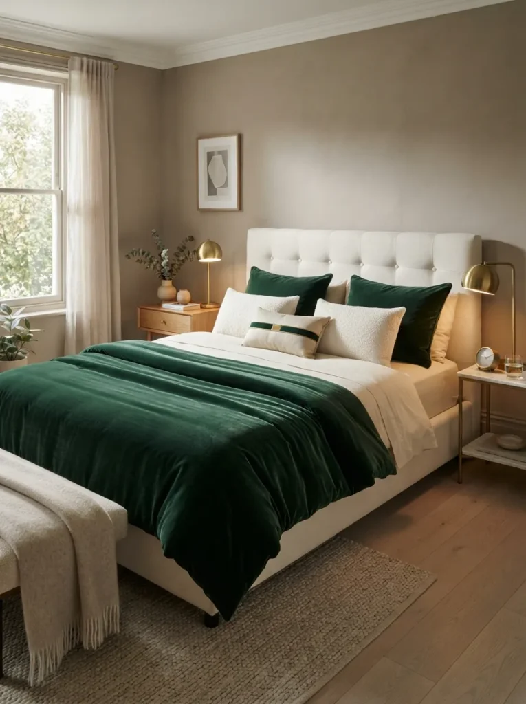 Navy Accent Wall - 19 Jewel Tone Bedroom Ideas for a Luxe Cozy Retreat