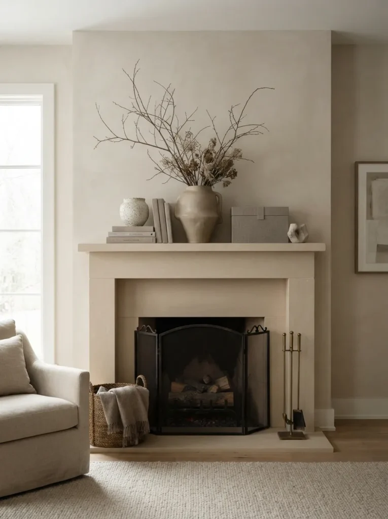 Neutral Color Palette - 21 Year Round Mantle Decor Ideas for a Timeless Look