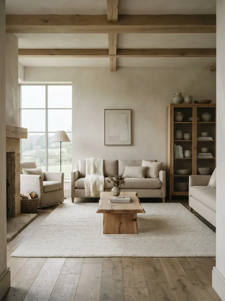 Neutral Palette Backdrop - 25 Modern Rustic Living Room Ideas That Feel So Cozy