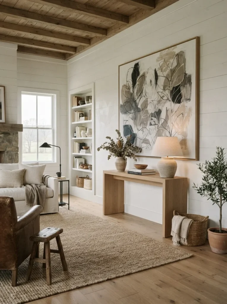 Neutral Tone Wall Art - 21 Farmhouse Valentine Decor Ideas for a Cozy Home