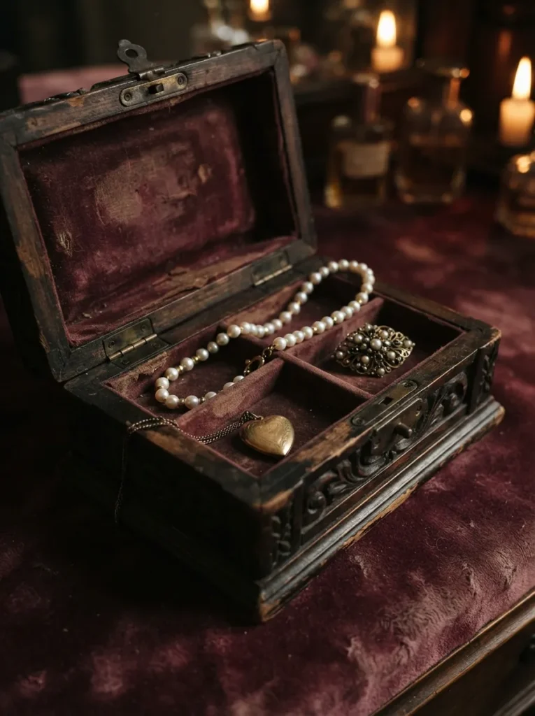 Old Jewelry Box Accent - 16 Vintage Valentines Day Ideas for a Charming Home
