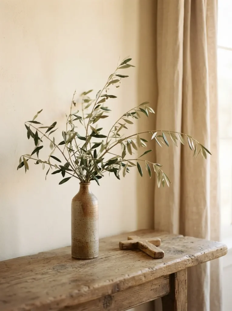 Olive Branch Accents - 15 Palm Sunday Decorations to Make Your Home Feel Warm