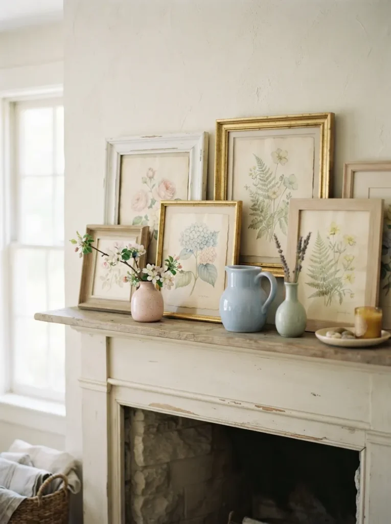 Pastel Watercolor Palette - 21 Year Round Mantle Decor Ideas for a Timeless Look