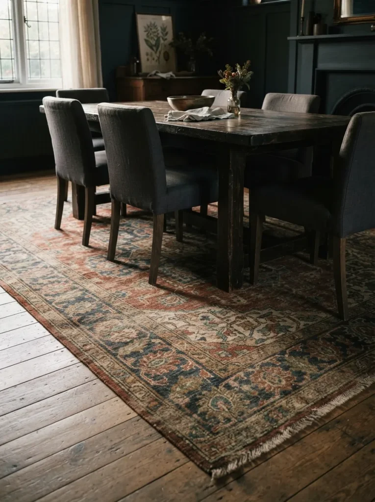 Persian Oriental Rug - 20 Moody Dining Room Ideas That Feel Bold and Inviting