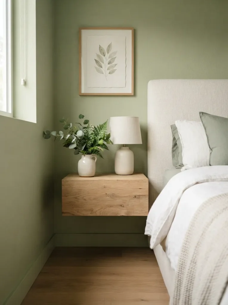 Pistachio Green Walls - 20 Spring Bedroom Ideas for a Fresh and Cozy Retreat