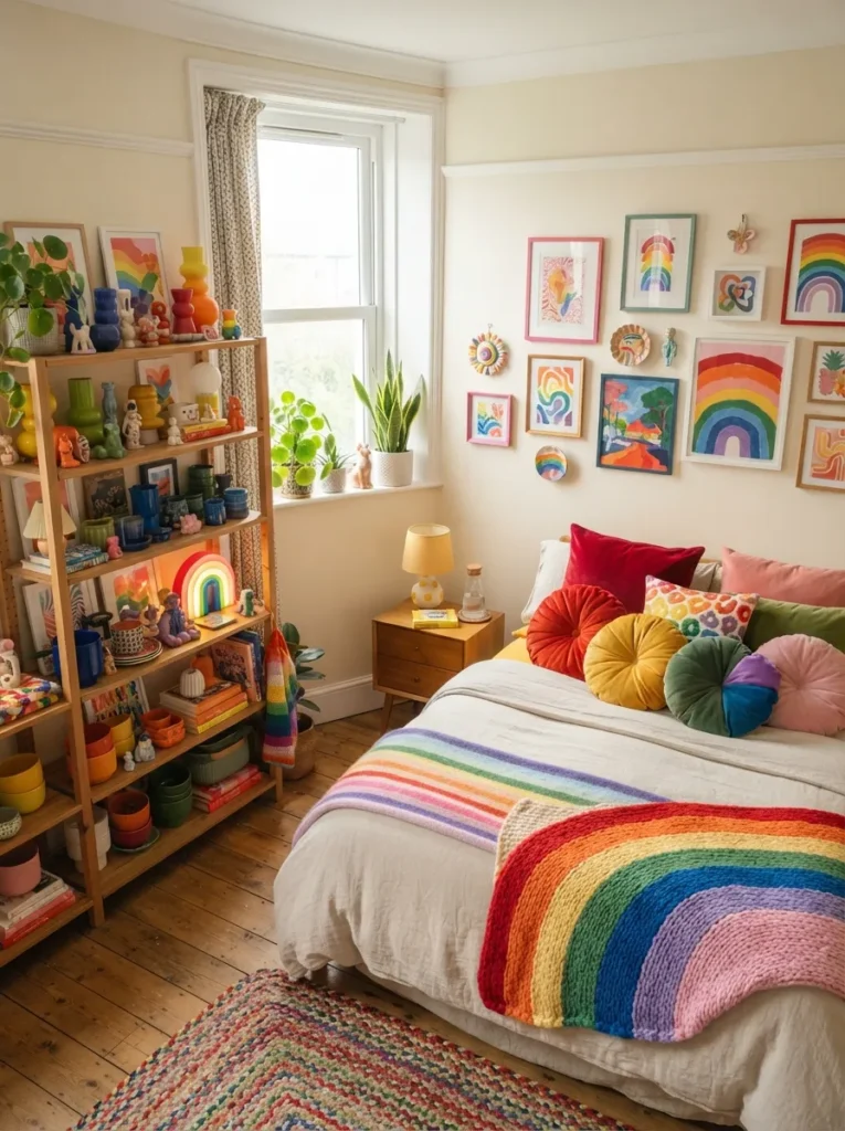 Rainbow Decor Mix - 20 Colorful Bedroom Ideas for a Bright Happy Space