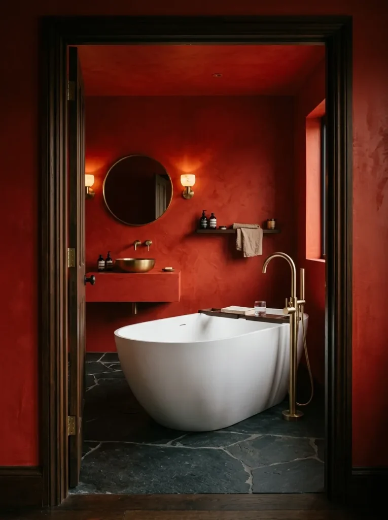 Red Bathroom Statement - 23 2026 Home Decor Trends to Refresh Your Space