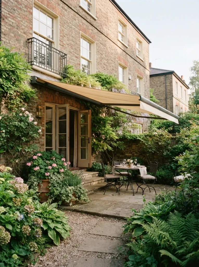 Retractable Awning Style - 18 Covered Patio Design Ideas for Stylish Outdoor Living