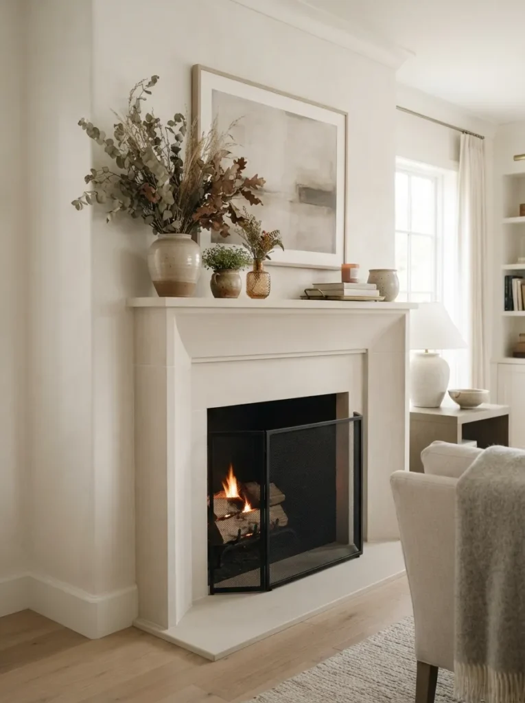 Seasonal Mantel Rotation - 16 Corner Fireplace Ideas to Make Your Room Feel Cozy