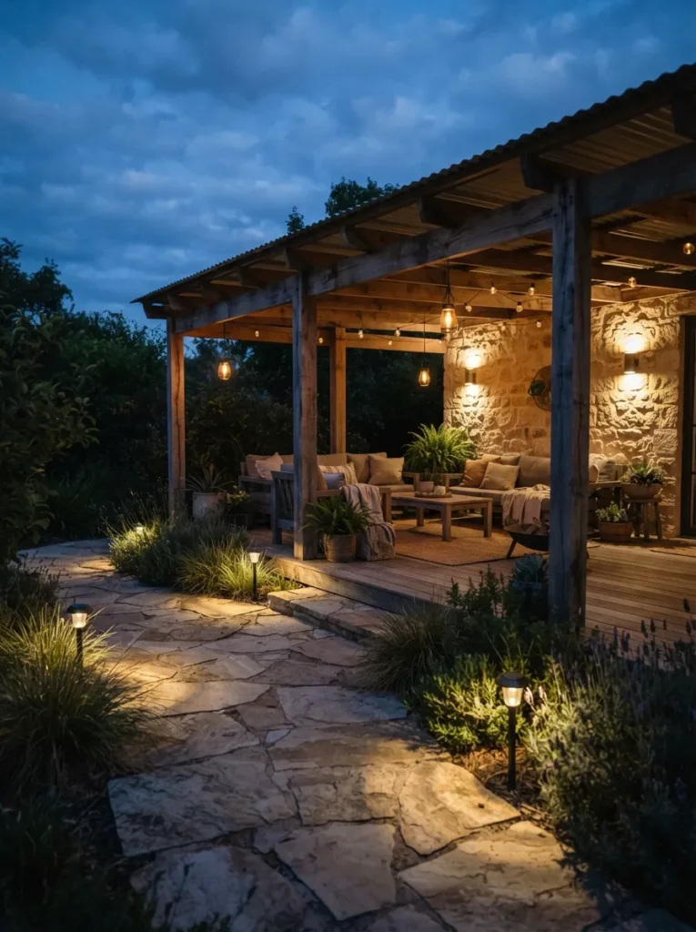 Solar Powered Lighting - 18 Covered Patio Design Ideas for Stylish Outdoor Living