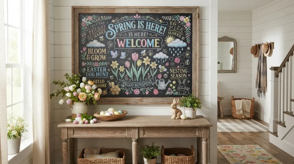 20 Spring Chalkboard Ideas That Are Cute and Easy - Inspired Decoration
