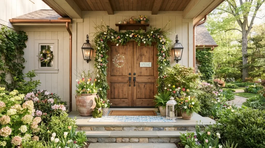 17 Spring Front Door Decor Ideas to Welcome Spring - Inspired Decoration