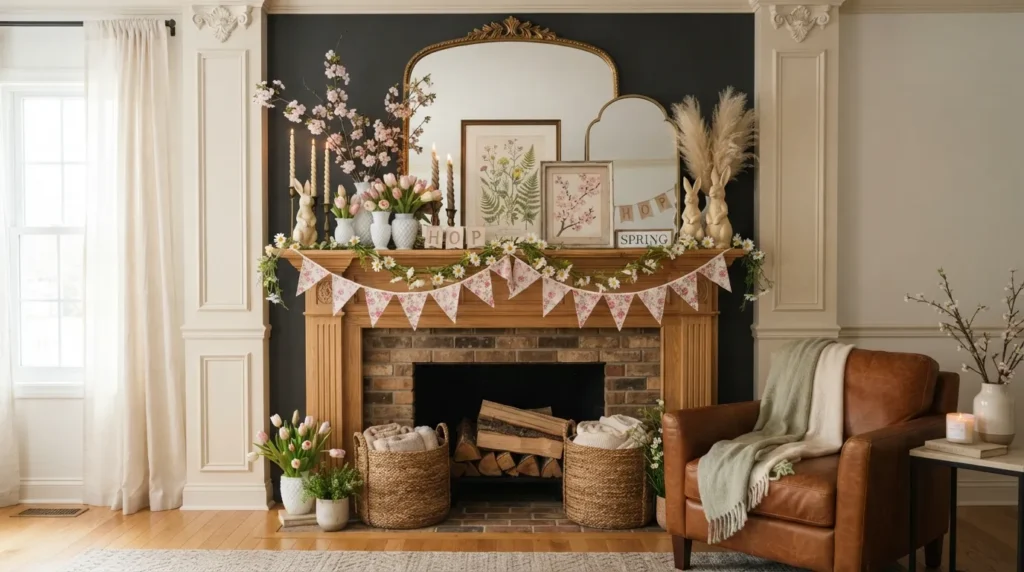 22 Spring Mantel Decor Ideas for a Fresh Seasonal Look - Inspired Decoration