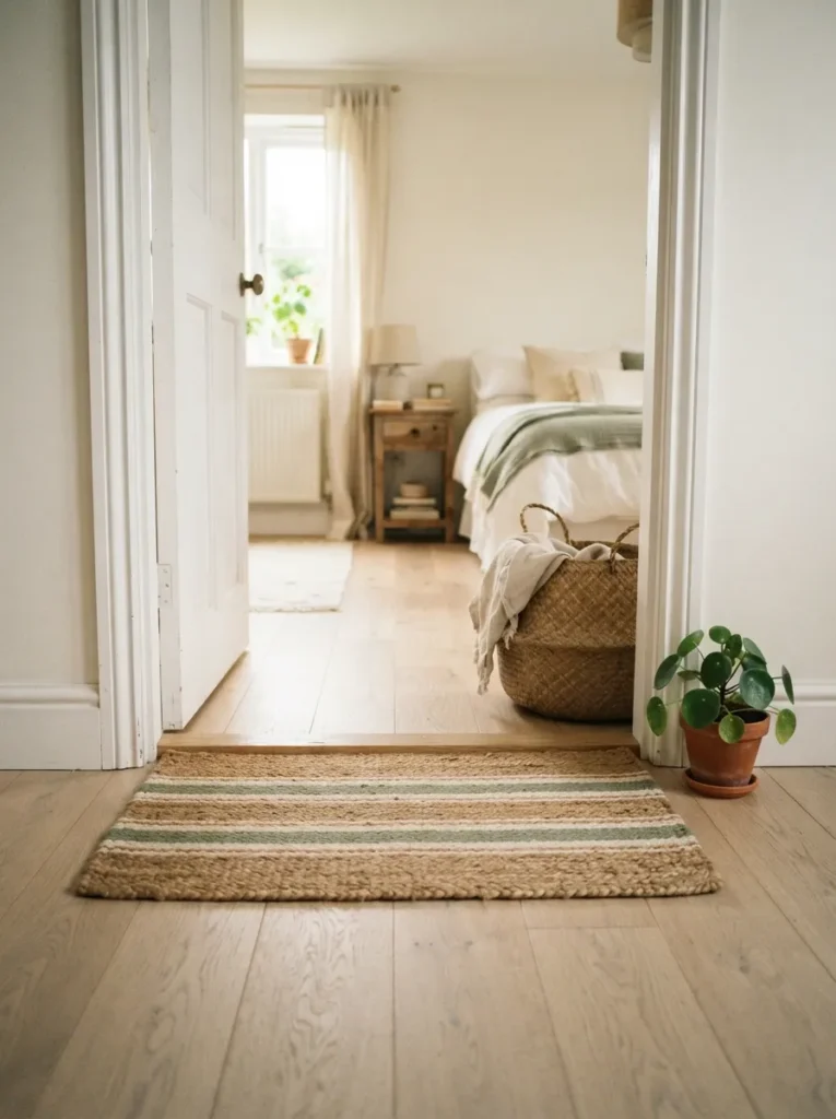 Striped Hello Doormat - 20 Spring Bedroom Ideas for a Fresh and Cozy Retreat