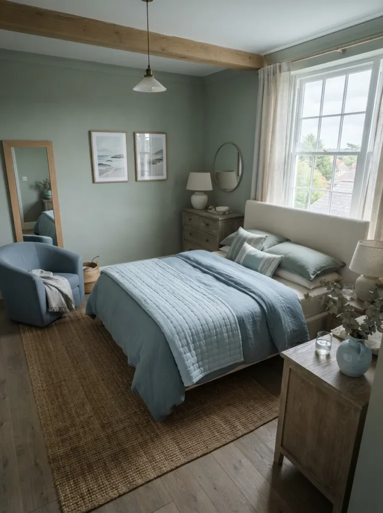 Terracotta Rust Accents - 22 Sage Green Bedroom Ideas for a Calm Modern Retreat