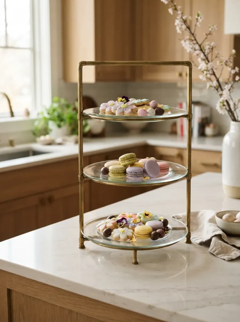 Tiered Treat Stand - 22 Modern Easter Decor Ideas for a Fresh Spring Look