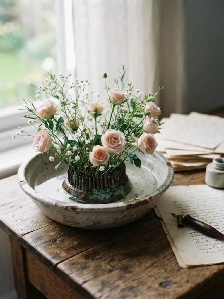 Vintage Flower Frog - 16 Vintage Valentines Day Ideas for a Charming Home