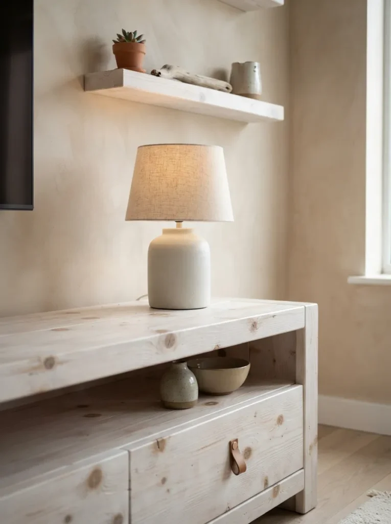 Whitewashed Pine Accents - 19 Contemporary Coastal Living Room Ideas for 2026