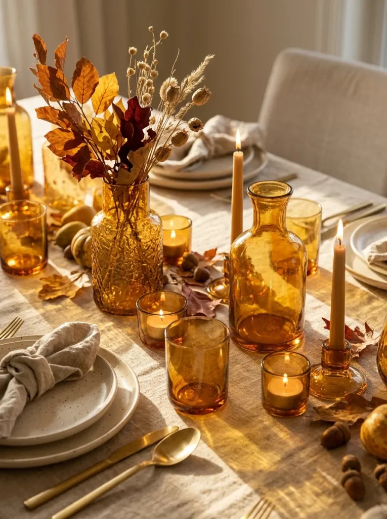 Amber Glass Accents
