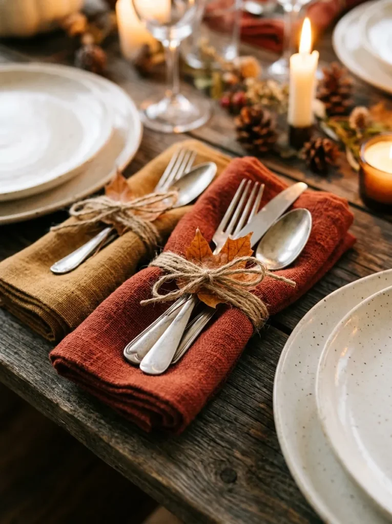 Autumn Cutlery Wraps