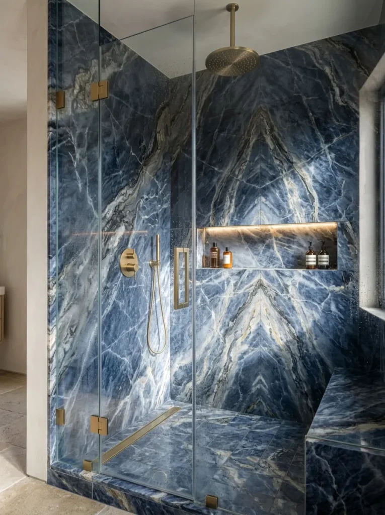 Blue Marble Shower