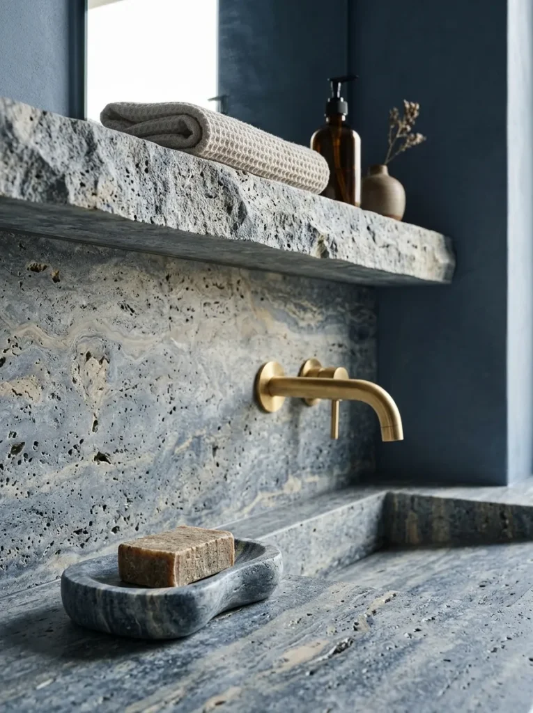 Blue Travertine Details