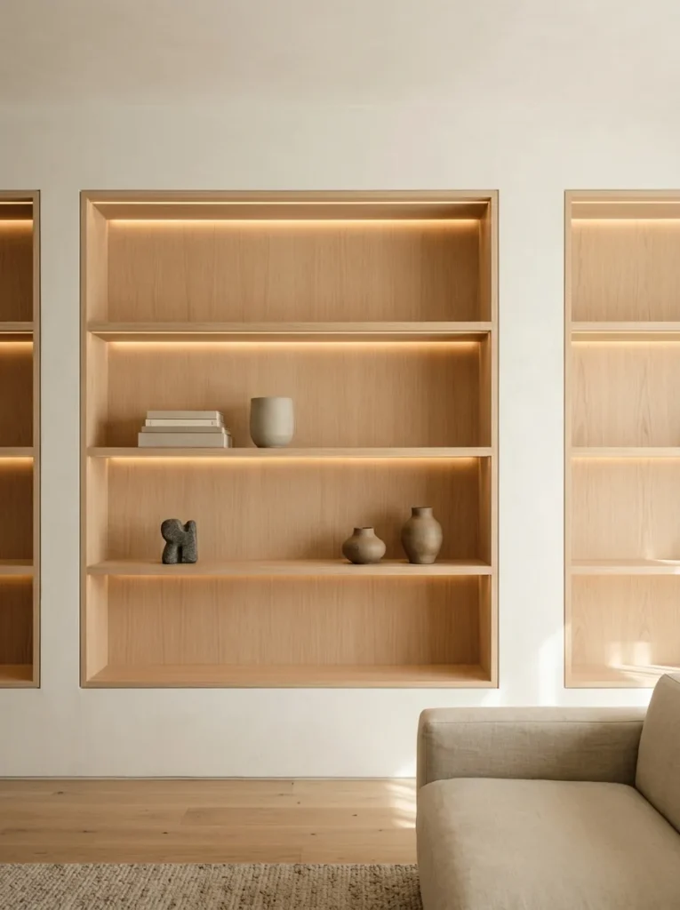 Built In Wall Shelves