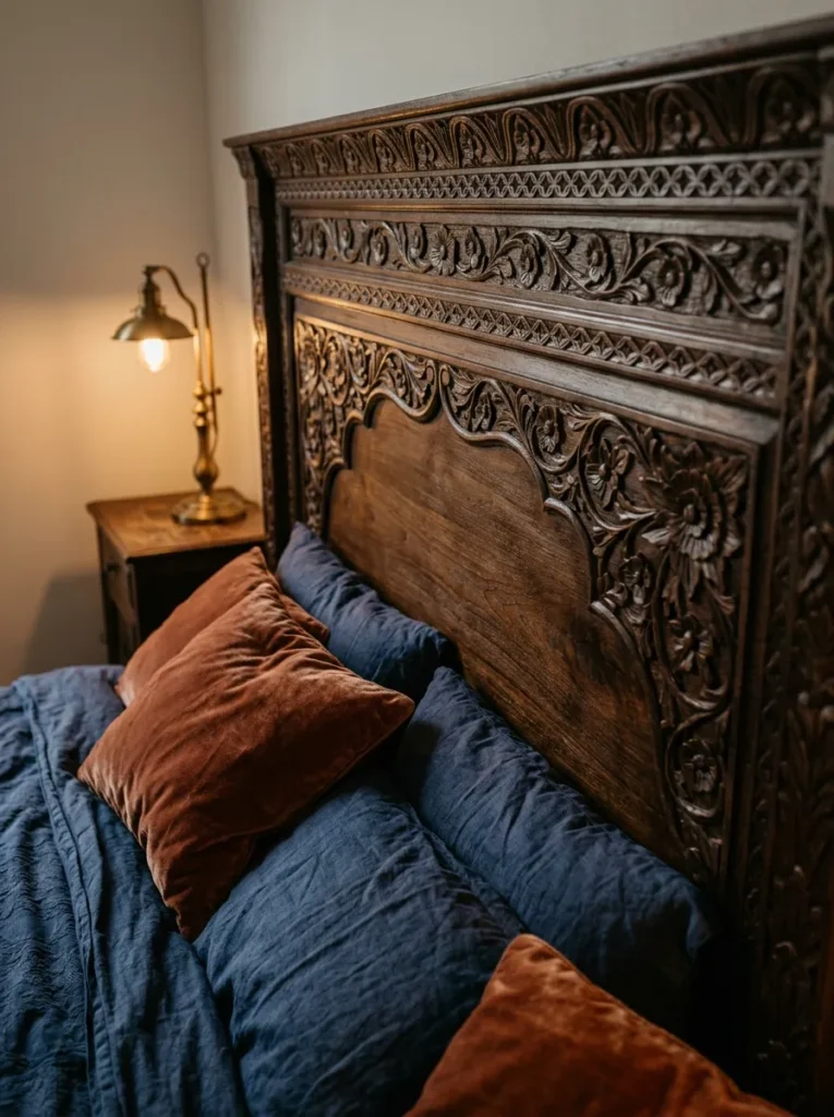 Carved Wood Headboard